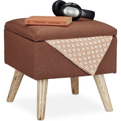Taburete Bajo con Almacenaje - Marrón - Asiento o Reposapiés Taburete Bajo con Almacenaje - Marrón - Asiento o Reposapiés