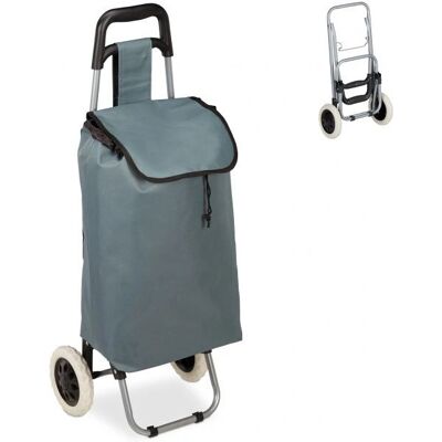 Relaxdays Metalowy Wózek na Zakupy - Lekki, Składany, 25L Relaxdays Metalowy Wózek na Zakupy - Lekki, Składany, 25L