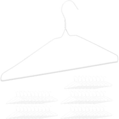 Relaxdays White Lightweight Metal Hangers - Clothes Hangers Relaxdays White Lightweight Metal Hangers - Clothes Hangers