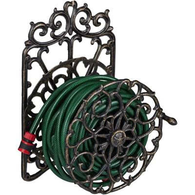 Relaxdays Soporte de manguera de jardín - Hierro fundido, Giratorio, Decorativo Relaxdays Soporte de manguera de jardín - Hierro fundido, Giratorio, Decorativo