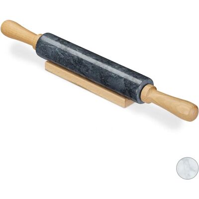Relaxdays Marble Rolling Pin - Heavy, Black - Kitchen Tool Relaxdays Marble Rolling Pin - Heavy, Black - Kitchen Tool