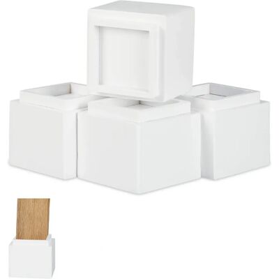Relaxdays Rialzi in Bambù - Set da 4, Altezza 8,5cm Relaxdays Rialzi in Bambù - Set da 4, Altezza 8,5cm