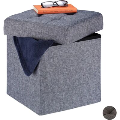 Relaxdays Opbergpoef - Vouwbare Zachte Zitbank - 41x38x38cm Relaxdays Opbergpoef - Vouwbare Zachte Zitbank - 41x38x38cm