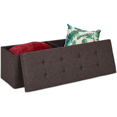 Relaxdays Banc de Rangement avec Diviseur - Marron - Banc de rangement - Publicité Relaxdays Banc de Rangement avec Diviseur - Marron - Banc de rangement - Publicité