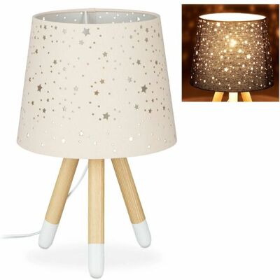 Relaxdays E14 Beigefarbene Kinder Nachttischlampe Relaxdays E14 Beigefarbene Kinder Nachttischlampe