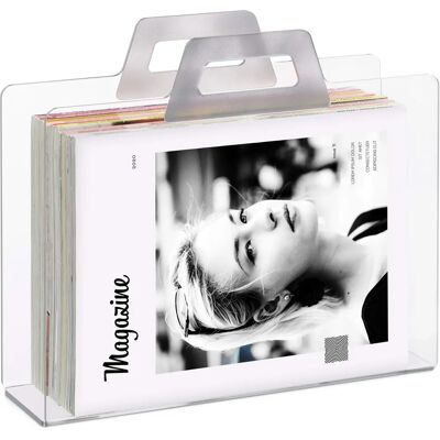 Relaxdays Zeitschriftenhalter - Transparent, 29x33x10cm Relaxdays Zeitschriftenhalter - Transparent, 29x33x10cm