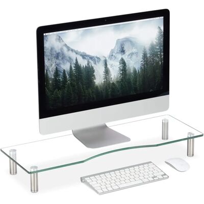 Relaxdays Monitorständer Höhenverstellbar Transparent Relaxdays Monitorständer Höhenverstellbar Transparent