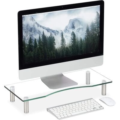 Relaxdays Monitor Standaard, Verstelbaar, Transparant Relaxdays Monitor Standaard, Verstelbaar, Transparant