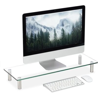 RELAXDAYS Monitorständer - Höhenverstellbar, Transparent, 70x24 cm RELAXDAYS Monitorständer - Höhenverstellbar, Transparent, 70x24 cm