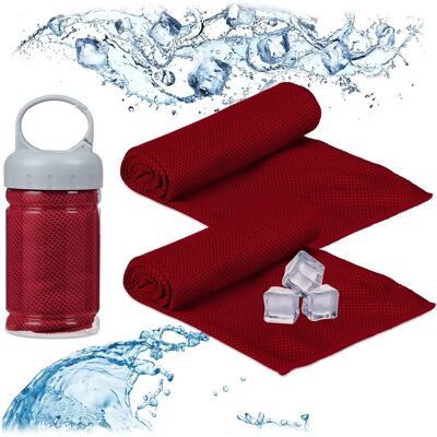 Relaxdays Asciugamani Refrigeranti Rossi, Set da 2 - Asciugamani per Sport & Fitness Relaxdays Asciugamani Refrigeranti Rossi, Set da 2 - Asciugamani per Sport & Fitness
