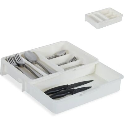 Relaxdays Range-couverts Réglable - Organisateur de Cuisine Relaxdays Range-couverts Réglable - Organisateur de Cuisine