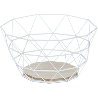 Relaxdays Metal Fruit Basket - Industrial Style, 14.5x28x28cm Relaxdays Metal Fruit Basket - Industrial Style, 14.5x28x28cm