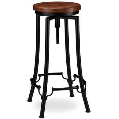 Relaxdays - Tabouret de Bar Industriel Vintage Ajustable - 4 Pieds - Publicité Relaxdays - Tabouret de Bar Industriel Vintage Ajustable - 4 Pieds - Publicité