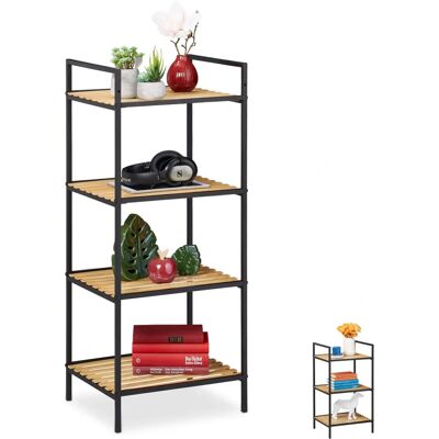 Relaxdays Bücherregal, Braun & Schwarz, 95x39x32,5cm - Bücherregal Relaxdays Bücherregal, Braun & Schwarz, 95x39x32,5cm - Bücherregal