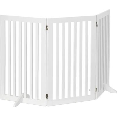 Relaxdays Cancello di Sicurezza in Legno Regolabile - Per Animali e Bambini - 91,5x154cm - Bianco Relaxdays Cancello di Sicurezza in Legno Regolabile - Per Animali e Bambini - 91,5x154cm - Bianco