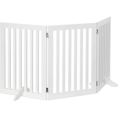 Relaxdays Cancello di Sicurezza Regolabile per Cani e Bambini - 70x154 cm Bianco Relaxdays Cancello di Sicurezza Regolabile per Cani e Bambini - 70x154 cm Bianco