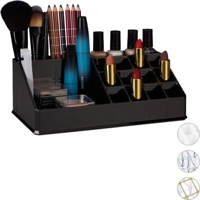 Organisateur de Maquillage en Acrylique Noir RELAXDAYS - 16 Compartiments Organisateur de Maquillage en Acrylique Noir RELAXDAYS - 16 Compartiments