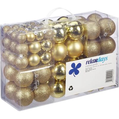 Relaxdays - Set di 100 palline di Natale - Oro Relaxdays - Set di 100 palline di Natale - Oro