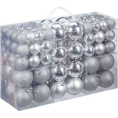 Ensemble de Décorations de Noël Relaxdays - 100 Boules en Plastique - Publicité Ensemble de Décorations de Noël Relaxdays - 100 Boules en Plastique - Publicité