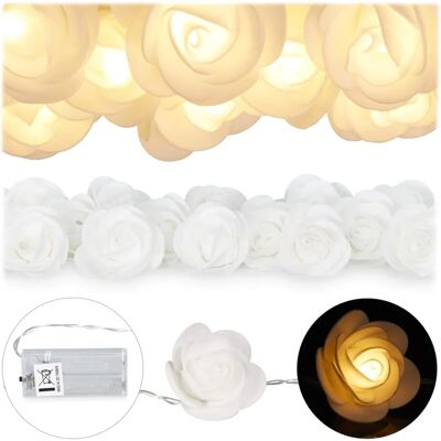 RELAXDAYS Batteridriven 20 Rosor LED-lysslinga - Dekoration för Bröllop & Alla Hjärtans Dag RELAXDAYS Batteridriven 20 Rosor LED-lysslinga - Dekoration för Bröllop & Alla Hjärtans Dag