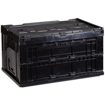 Relaxdays Schwarze Klappbox - Aufbewahrungsbox Relaxdays Schwarze Klappbox - Aufbewahrungsbox