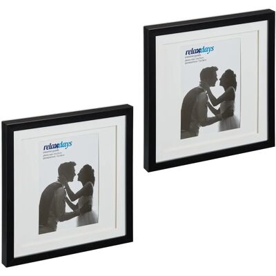 Relaxdays Schwarzer 25x25 cm Quadratischer Bilderrahmen - Bilderrahmen Relaxdays Schwarzer 25x25 cm Quadratischer Bilderrahmen - Bilderrahmen