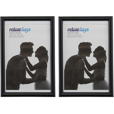 RELAXDAYS Ensemble de 2 Cadres Photo 10x15cm, Passe-partout 9x13cm - Cadres Photo - Publicité RELAXDAYS Ensemble de 2 Cadres Photo 10x15cm, Passe-partout 9x13cm - Cadres Photo - Publicité
