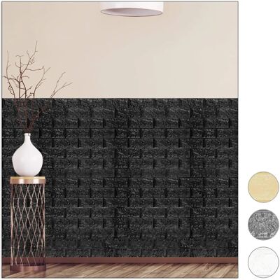 Paneles de Pared autoadhesivos Relaxdays - Efecto ladrillo 3D Paneles de Pared autoadhesivos Relaxdays - Efecto ladrillo 3D