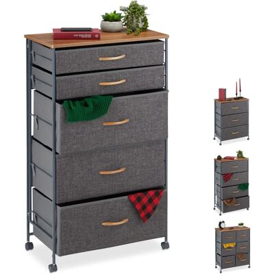 RELAXDAYS Aufbewahrungsschrank - 96,5x58x30 cm, Grau RELAXDAYS Aufbewahrungsschrank - 96,5x58x30 cm, Grau