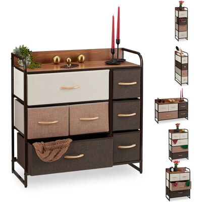 Relaxdays Modulaire Meubels - 7 Laden - Bruin Relaxdays Modulaire Meubels - 7 Laden - Bruin