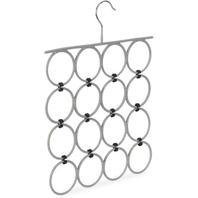 Relaxdays Percha Metálica Ahorro de Espacio - 16 Anillos Relaxdays Percha Metálica Ahorro de Espacio - 16 Anillos