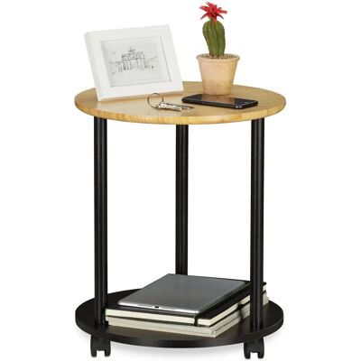 Relaxdays Bambustring Soffbord - Modern Design 49/60cm Relaxdays Bambustring Soffbord - Modern Design 49/60cm