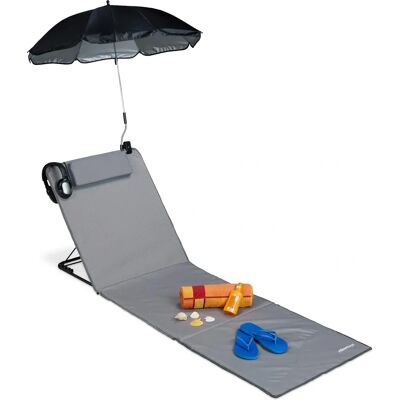 RELAXDAYS Szürke XXL strandmatrac - Állítható, hordozható, gyorsan száradó RELAXDAYS Szürke XXL strandmatrac - Állítható, hordozható, gyorsan száradó