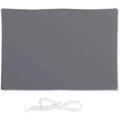Relaxdays Graue Rechteckige Sonnensegel - UV Schutz 30+ Relaxdays Graue Rechteckige Sonnensegel - UV Schutz 30+