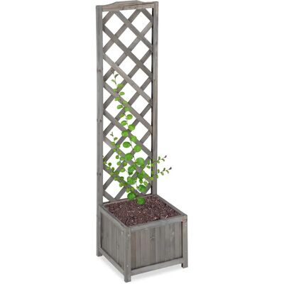 Relaxdays Enrejado de jardín con macetero, 25L, 147 cm Relaxdays Enrejado de jardín con macetero, 25L, 147 cm