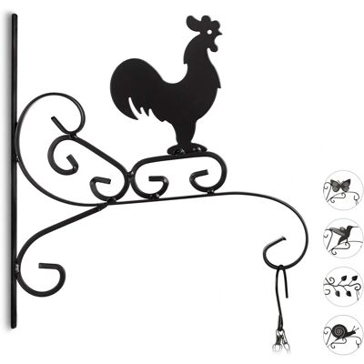 Relaxdays Wandhaak voor Planten - Zwart - Stevig IJzeren Decoratie Relaxdays Wandhaak voor Planten - Zwart - Stevig IJzeren Decoratie