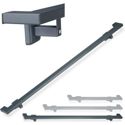 Corrimano Moderno in Acciaio Antracite - Supporto Interno per Scale Corrimano Moderno in Acciaio Antracite - Supporto Interno per Scale
