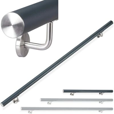RELAXDAYS Runder Handlauf aus Aluminium - 42mm Durchmesser, 100cm - Innen/Außen RELAXDAYS Runder Handlauf aus Aluminium - 42mm Durchmesser, 100cm - Innen/Außen
