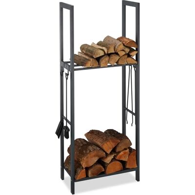 Relaxdays Estante de Ferro para Lenha - 150x60x30cm - Organizador de Lenha Relaxdays Estante de Ferro para Lenha - 150x60x30cm - Organizador de Lenha