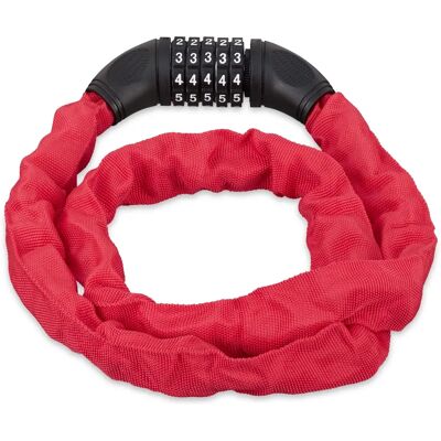 RELAXDAYS Fahrradschloss rot 120,0 cm RELAXDAYS Fahrradschloss rot 120,0 cm