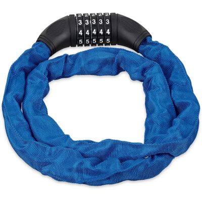 RELAXDAYS Bike Lock Steel Cable 120cm Blue RELAXDAYS Bike Lock Steel Cable 120cm Blue