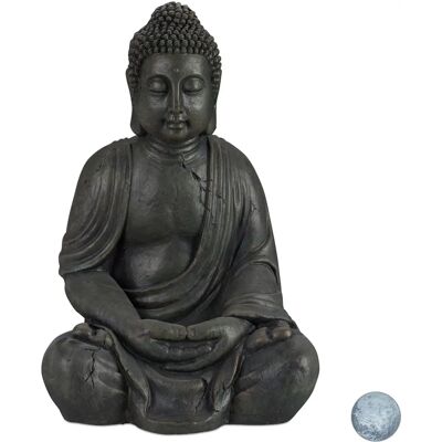 Relaxdays Statua Buddha Seduto - Resistente alle Intemperie e al Gelo - Statua Relaxdays Statua Buddha Seduto - Resistente alle Intemperie e al Gelo - Statua