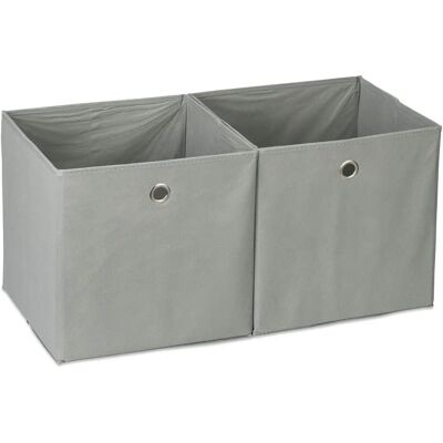Relaxdays Graue Aufbewahrungswürfel Set - 30x30x30cm - Lagerkörbe Relaxdays Graue Aufbewahrungswürfel Set - 30x30x30cm - Lagerkörbe