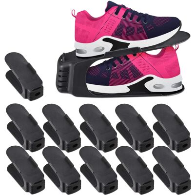 Relaxdays Shoe Organizer - Pack of 12, for Shoes up to Size 39/40 - Black Relaxdays Shoe Organizer - Pack of 12, for Shoes up to Size 39/40 - Black