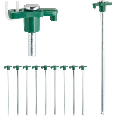 RELAXDAYS Tentpinnen - Staal, 25cm, Groen - Tentaccessoires RELAXDAYS Tentpinnen - Staal, 25cm, Groen - Tentaccessoires