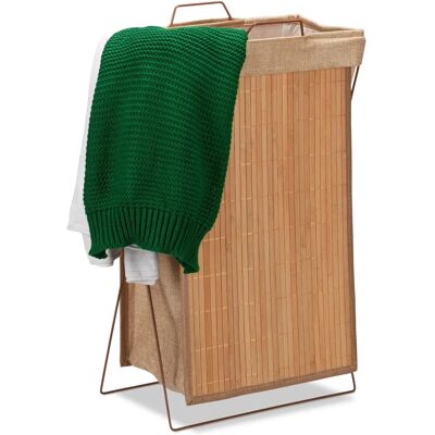 Relaxdays Cesto de ropa de bambú - Natural, Plegable, 40L - Cesto de lavandería Relaxdays Cesto de ropa de bambú - Natural, Plegable, 40L - Cesto de lavandería
