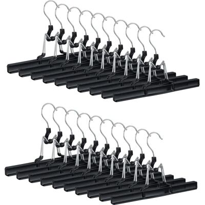 Relaxdays Set of 20 Clothes Hangers - Rotatable Hooks, Rubber Clips Relaxdays Set of 20 Clothes Hangers - Rotatable Hooks, Rubber Clips