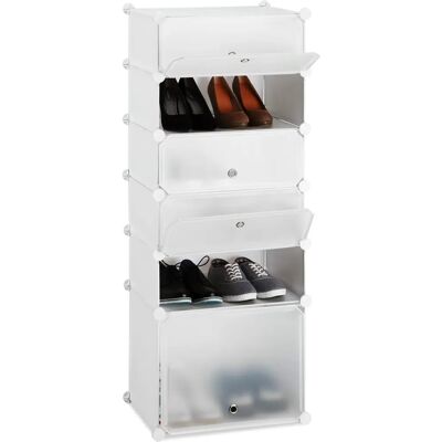 Scarpiere modulare bianca Relaxdays - 12 paia Scarpiere modulare bianca Relaxdays - 12 paia