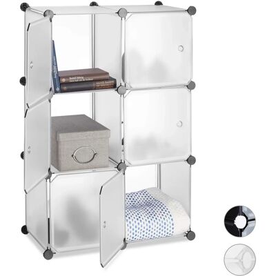 Scaffale Modulare Relaxdays con 6 Ante - Trasparente Scaffale Modulare Relaxdays con 6 Ante - Trasparente