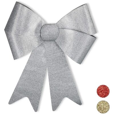 Relaxdays Silber Riesenschleife - Dekoratives Geschenkband für Hochzeiten, Autos, Große Geschenke Relaxdays Silber Riesenschleife - Dekoratives Geschenkband für Hochzeiten, Autos, Große Geschenke